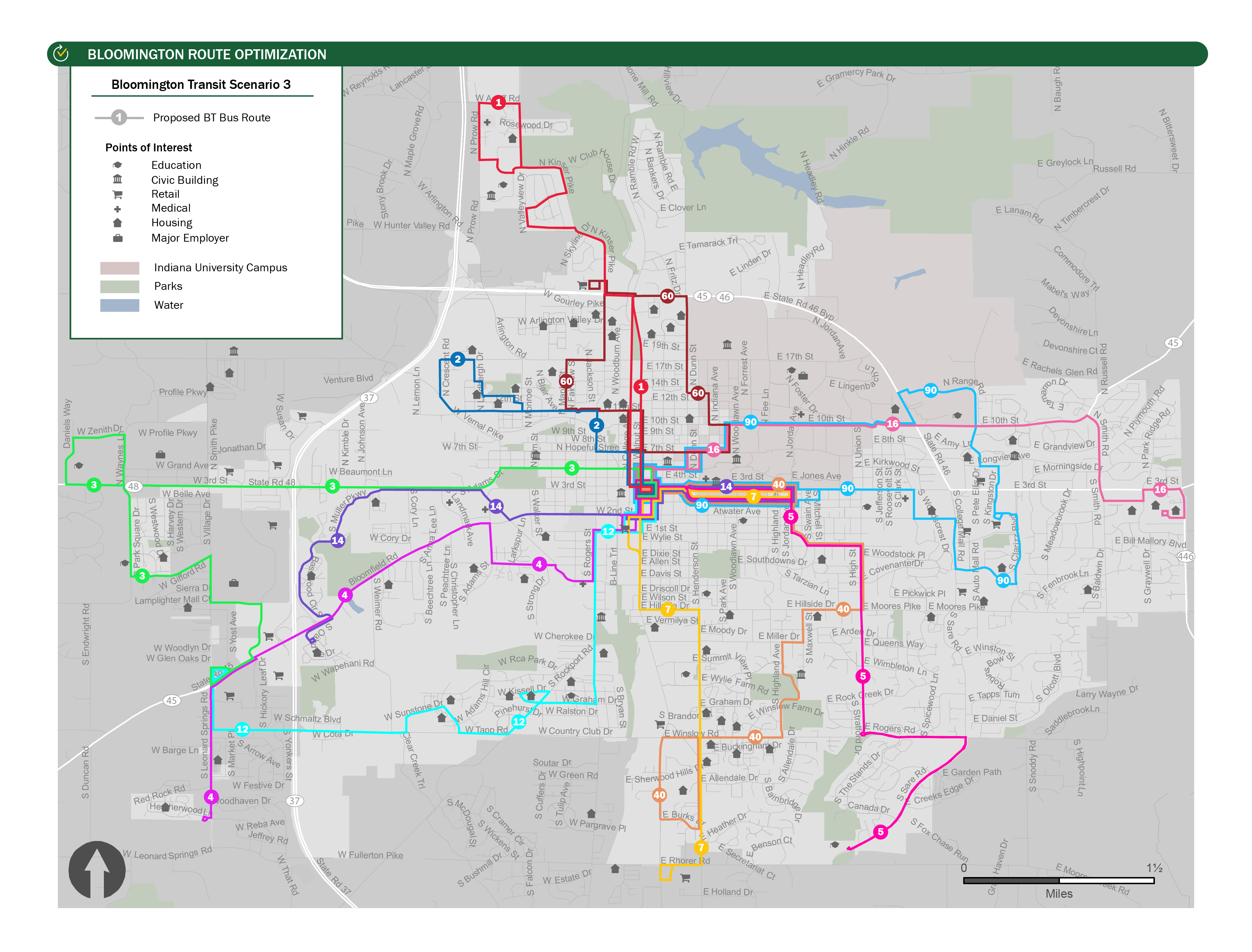 Bloomington Transit Route Optimization • Foursquare Itp