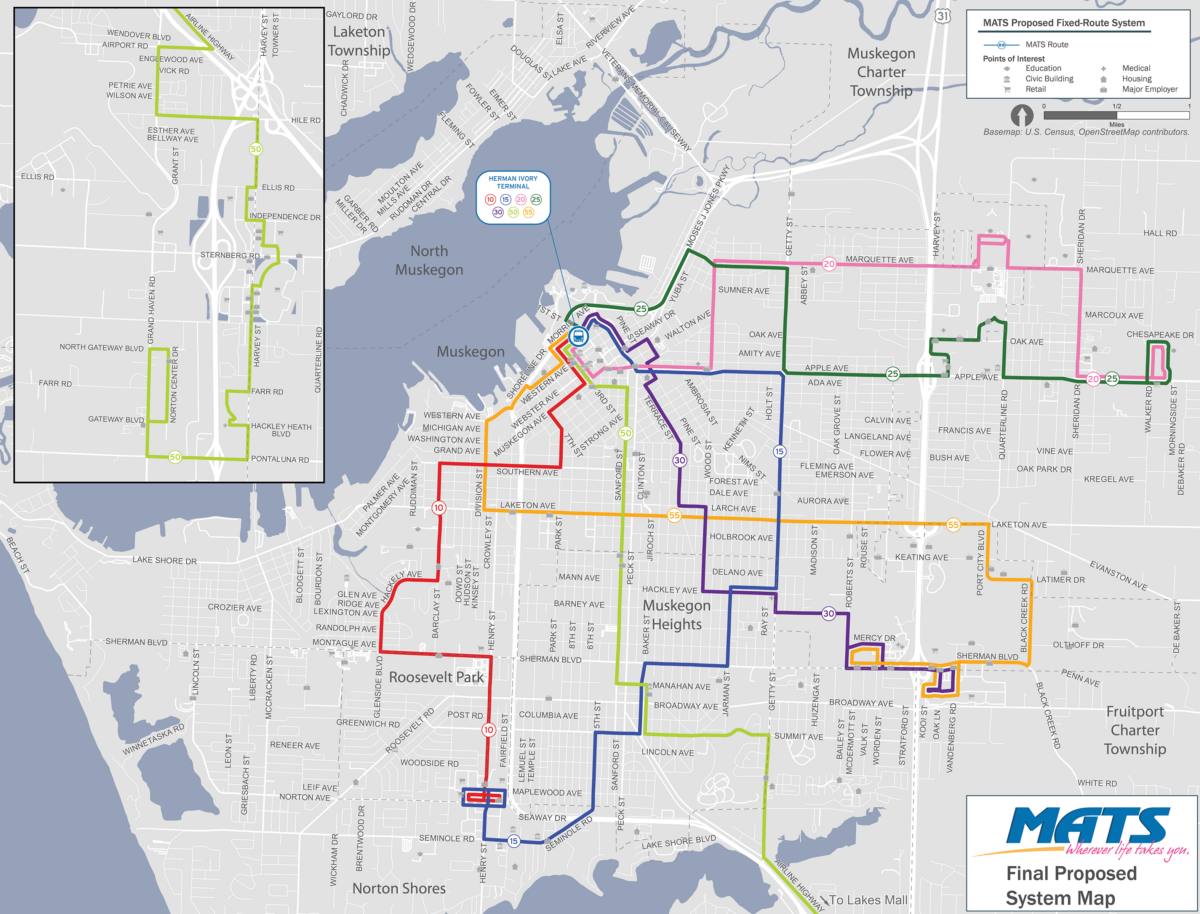 Muskegon Area Transit System Route Study COA • Foursquare ITP